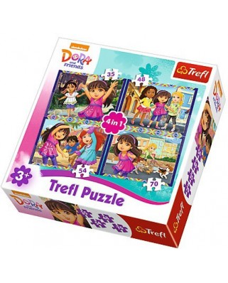 Puzzle Trefl - Dora, 35/48/54/70 piese (55028)