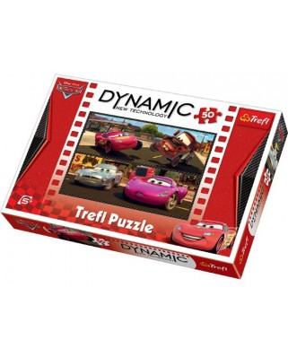 Puzzle Trefl - Dynamic : Cars, 50 piese cu efect 3D (40632)