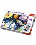 Puzzle Trefl - Flip Flap Puzzle - Space, 36 piese (64773)