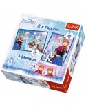 Puzzle Trefl - Frozen + Memo, 30/48 piese (64904)