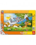 Puzzle Trefl - Tom and Jerry, 15 piese (40460)