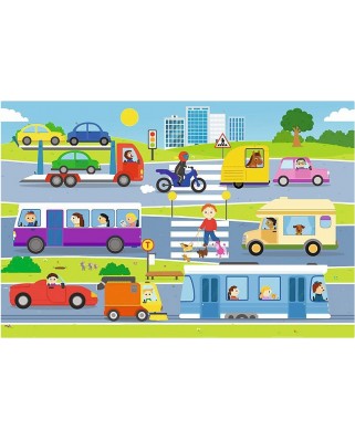Puzzle Trefl - Vehicles in the City, 15 piese XXL (64837)