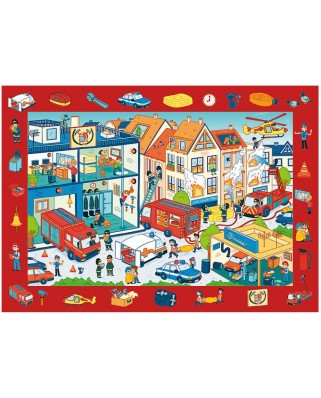 Puzzle Trefl - Visit the Fire Station, 70 piese, observatie (64785)