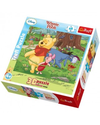 Puzzle Trefl - Winnie the Pooh, 48 piese cu efect 3D (40840)