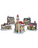 Puzzle 3D Wrebbit - Christmas Village, 116 piese (61358)