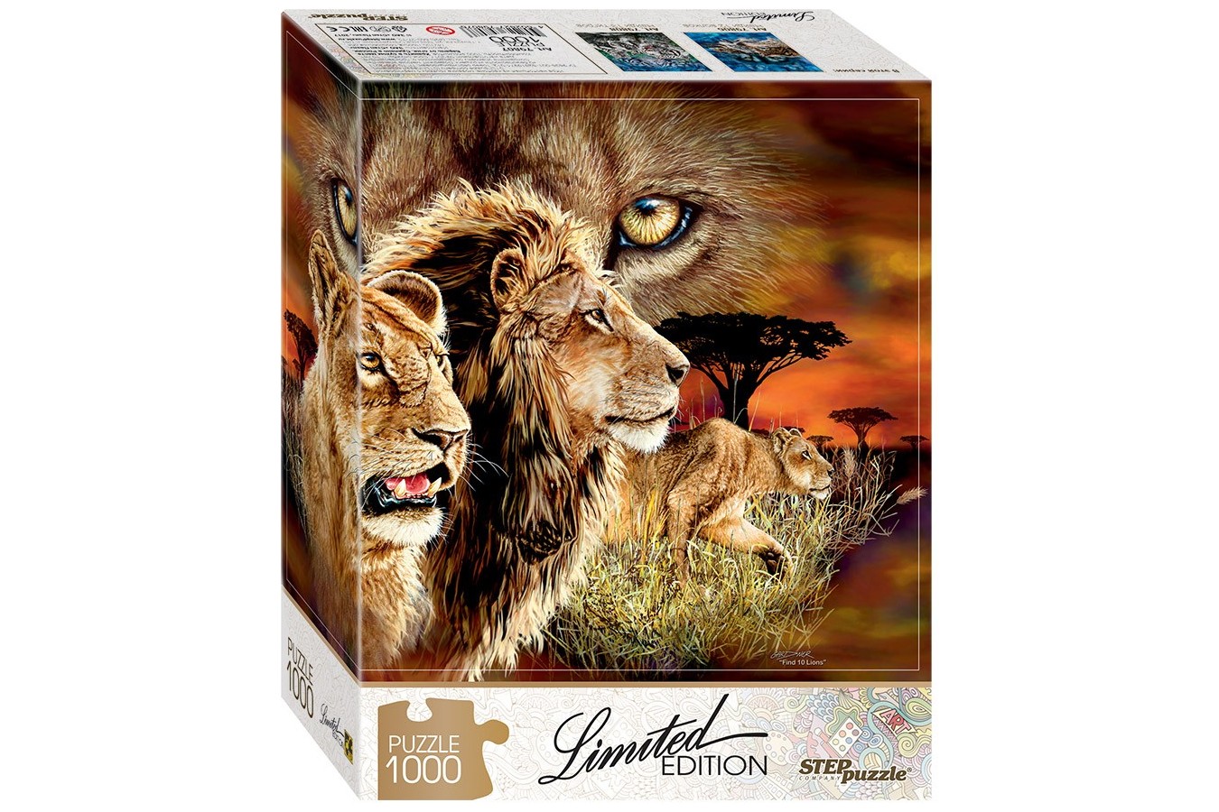 Puzzle Step - Find 10 Lions!, 1000 piese (61494)