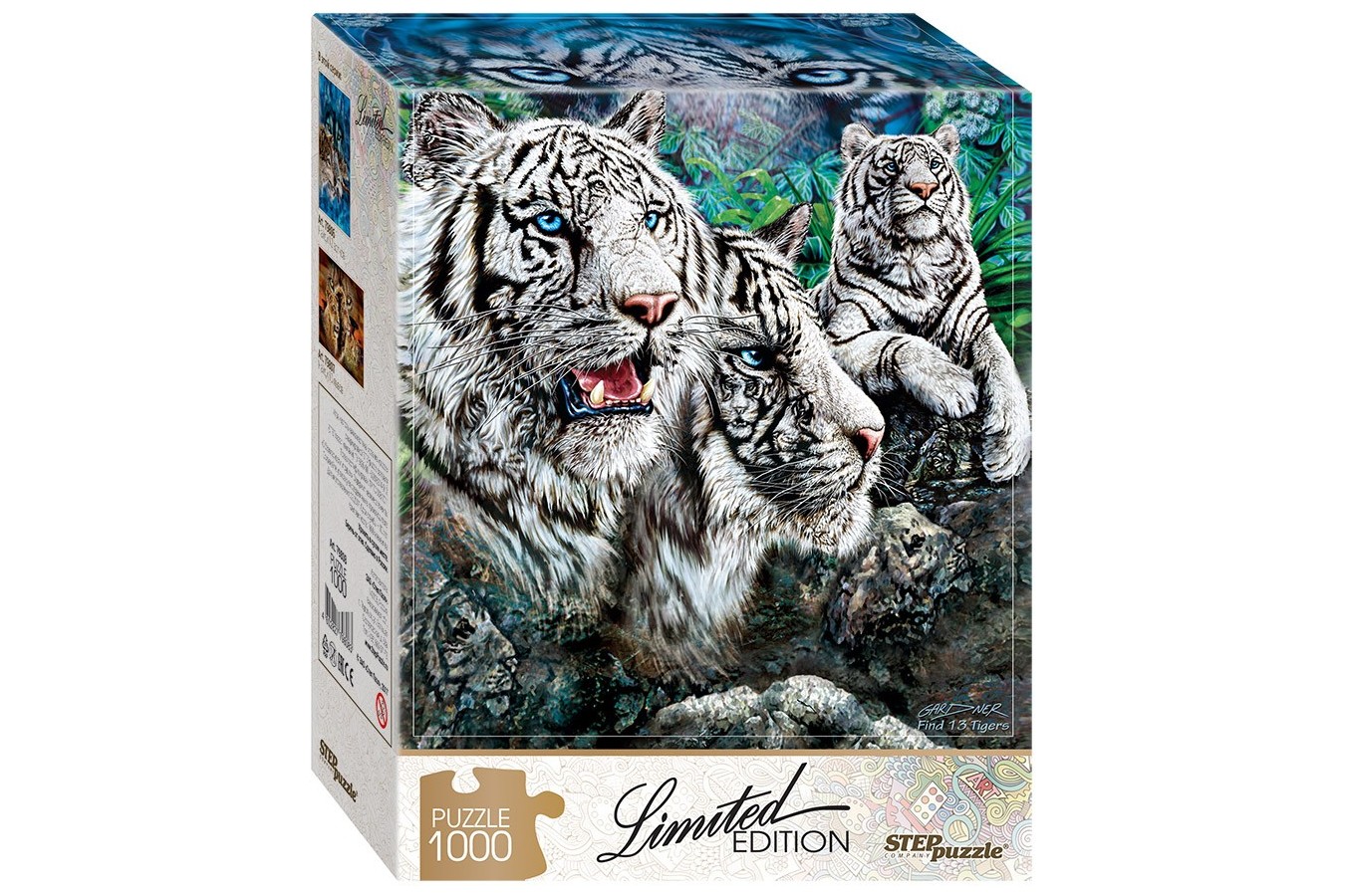 Puzzle Step - Find 13 Tigers!, 1000 piese (61495)