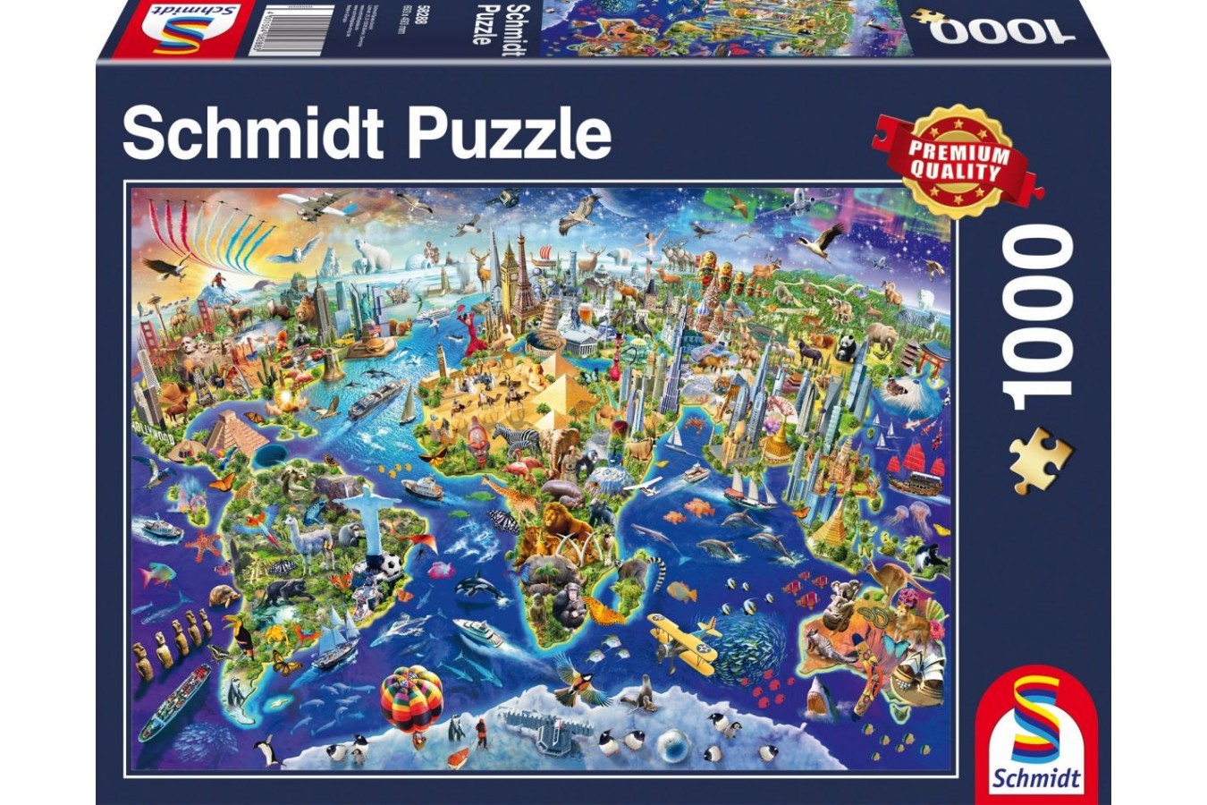Puzzle Schmidt - Descoperim lumea, 1000 piese (58288)