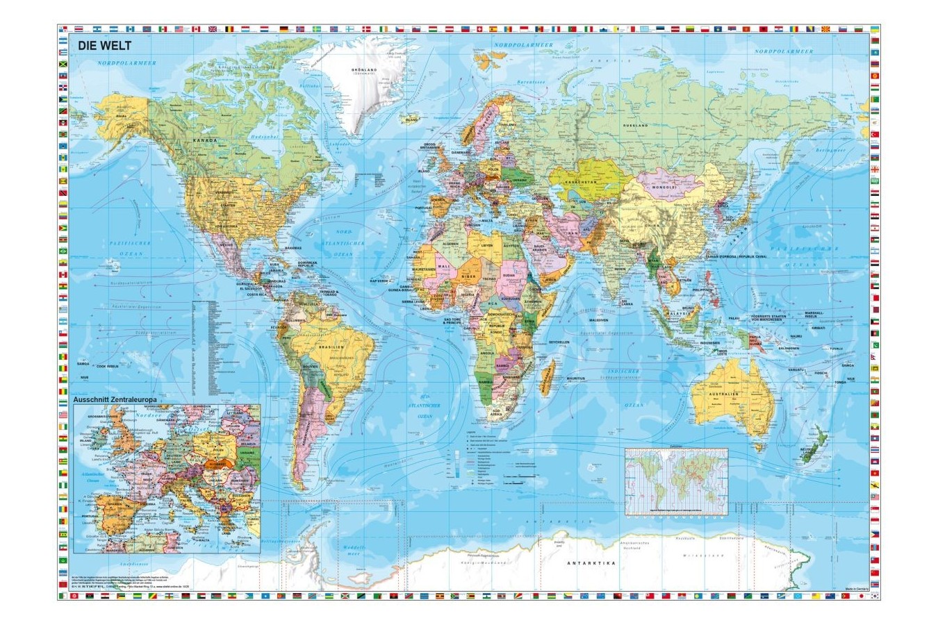 Puzzle Schmidt - Harta lumii, 1500 piese (58289)
