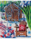 Puzzle SunsOut - Diane Phalen: Mountain Cabin Fever, 550 piese (63896)