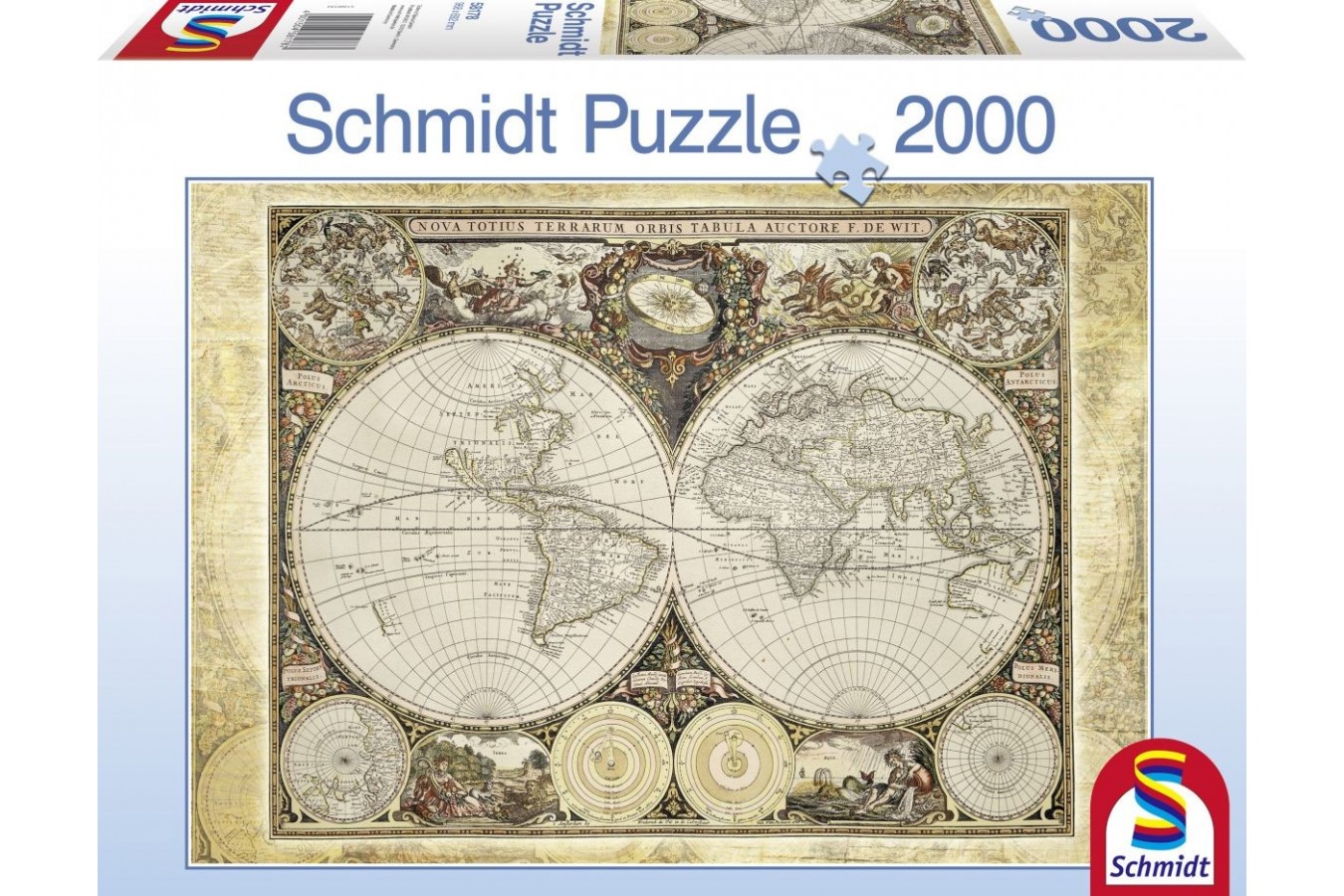 Puzzle Schmidt - Harta istorica a lumii, 2000 piese (58178)