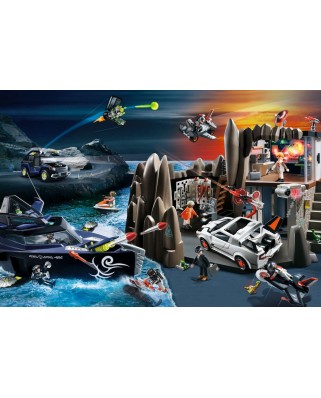 Puzzle Schmidt - Playmobil Top Agents, 200 piese, include 1 figurina Playmobil (56021)