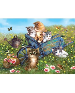 Puzzle SunsOut - Giordano Studios - Kittens on a Field Trip, 1000 piese (64034)
