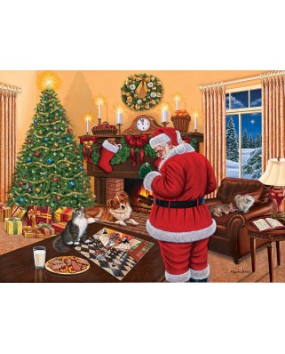 Puzzle SunsOut - Higgins Bond: Santa Solves the Puzzle, 1000 piese (64122)
