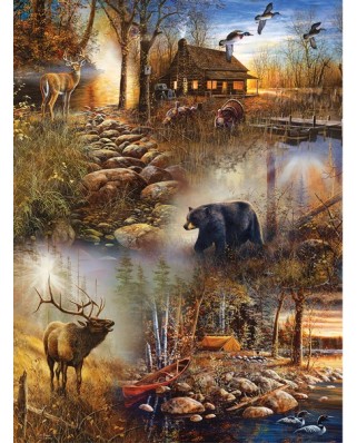 Puzzle SunsOut - Jim Hansel: Forest Collage, 1000 piese (64208)