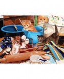 Puzzle SunsOut - Julie Bauknecht: Kittens in the Kitchen, 1000 piese (64285)