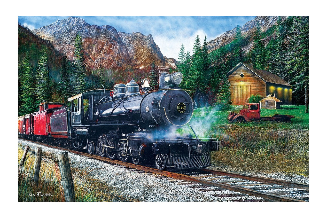 Puzzle SunsOut - Kevin Daniel: The Leinad Express, 1000 piese (64222)