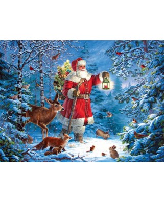 Puzzle SunsOut - Liz Goodrich Dillon: Wilderness Santa, 1000 piese (64247)
