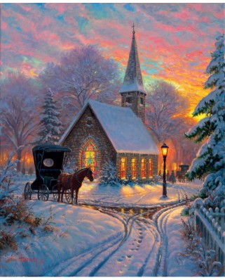 Puzzle SunsOut - Mark Keathley: Carriage Chapel, 1000 piese (64189)