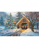 Puzzle SunsOut - Mark Keathley: Chirstmas Crossing, 550 piese (64204)