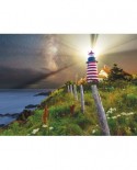 Puzzle SunsOut - Michael Blanchette: Night over West Quoddy Lighthouse, 1000 piese (64118)