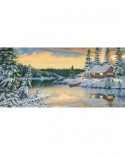 Puzzle SunsOut - Persis Clayton Weirs: Cabin on the River, 1000 piese (64170)
