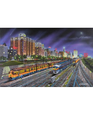 Puzzle SunsOut - Robert West: Chicago Nights, 1000 piese (44905)