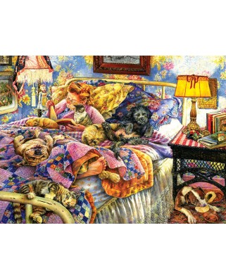 Puzzle SunsOut - Susan Brabeau: Pet Bed, 1000 piese (64100)