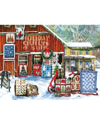 Puzzle SunsOut - Tom Wood: Holiday Quilts, 1000 piese (63962)