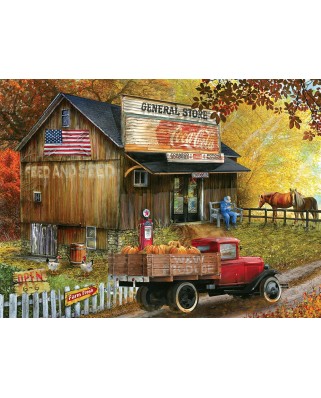 Puzzle SunsOut - Tom Wood: Seed and Feed General Store, 1000 piese (63955)