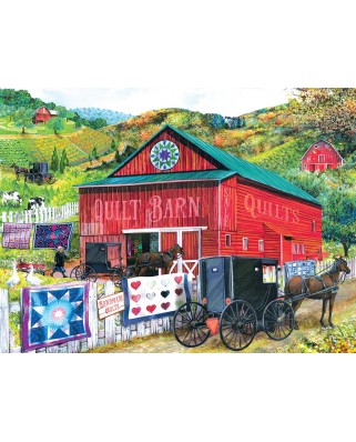 Puzzle SunsOut - Tom Wood: Stopping at the Quilt Barn, 1000 piese (63968)