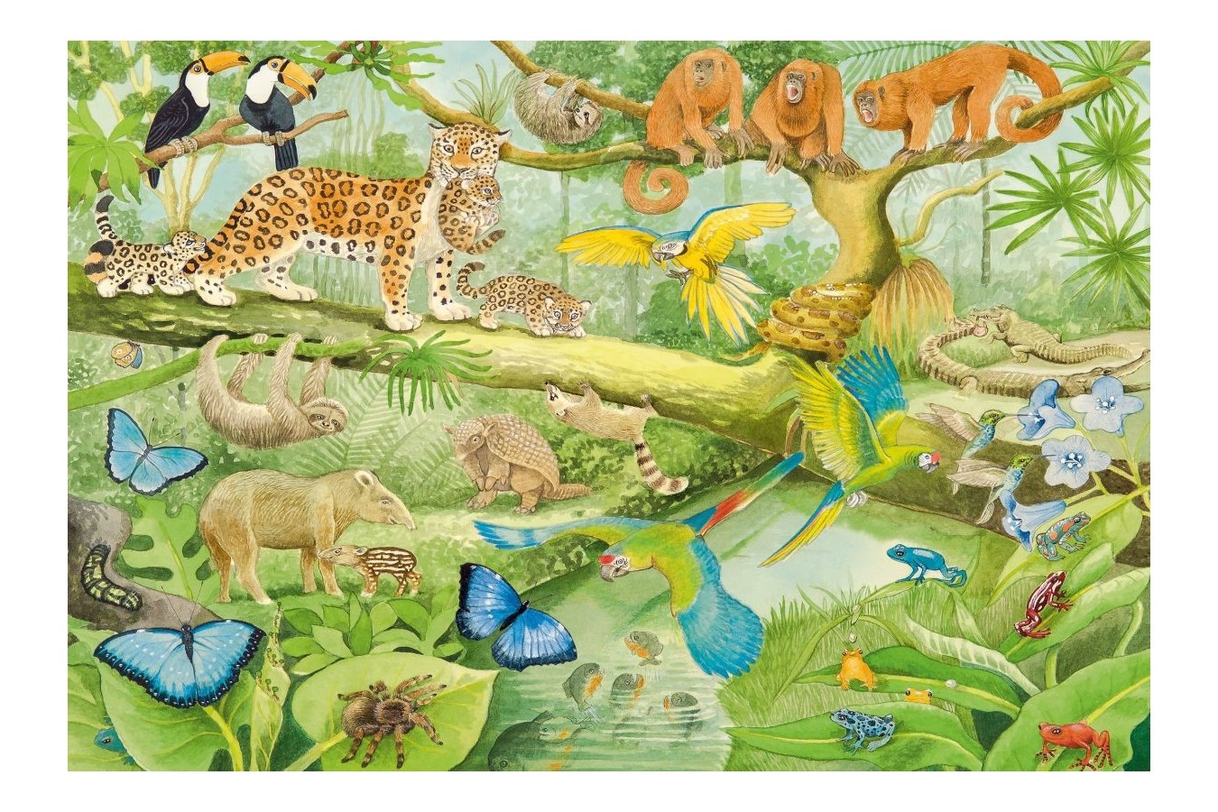 Puzzle Schmidt - Animals in the Jungle, 100 piese (56250)