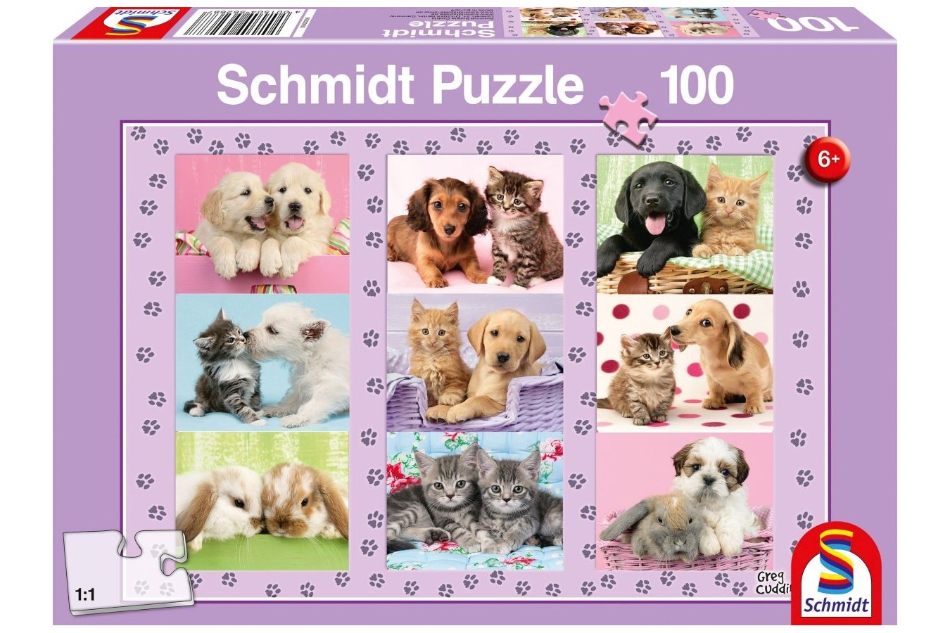 Puzzle Schmidt - My Animal Friends, 100 piese (56268)