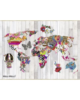 Puzzle Nathan - Baroque World Map, 500 piese (62527)