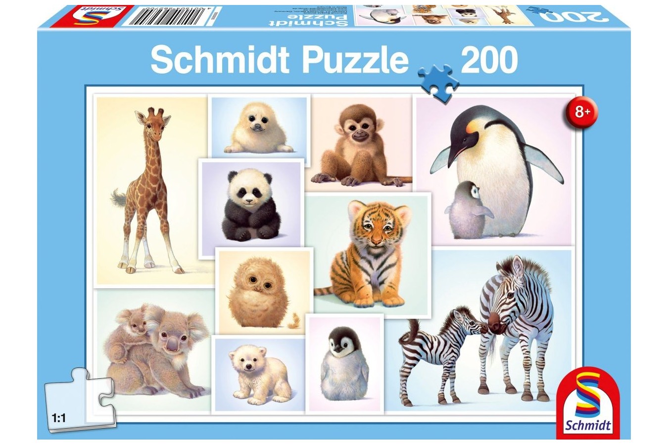 Puzzle Schmidt - Wild Animal Babies, 200 piese (56270)