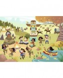 Puzzle Nathan - Cowboys and Indians, 60 piese (62502)