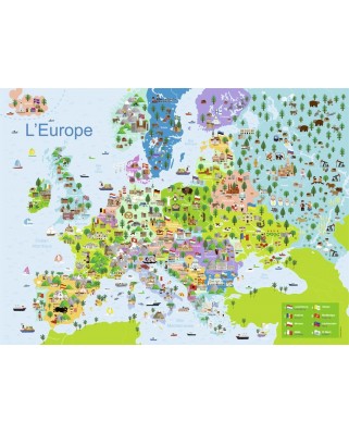 Puzzle Nathan - Europe, 150 piese (62508)