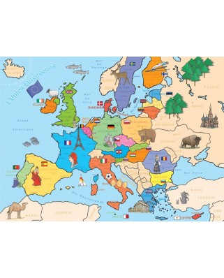 Puzzle Nathan - Map of Europe, 250 piese (4495)