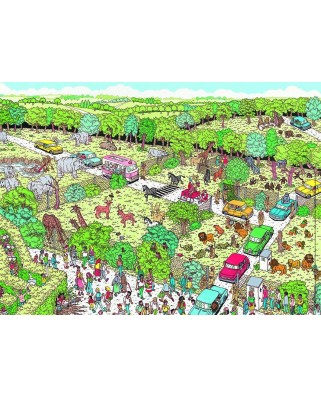 Puzzle Nathan - Wo ist Walter? - Im Safaripark, 100 piese (48343)