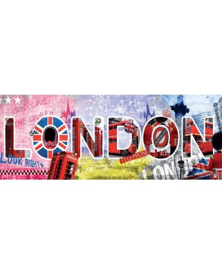 Puzzle panoramic Nathan - London Script, 1000 piese (11487)