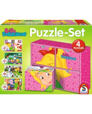 Puzzle Schmidt - Bibi Blocksberg, 2x60 + 2x100 piese (56501)