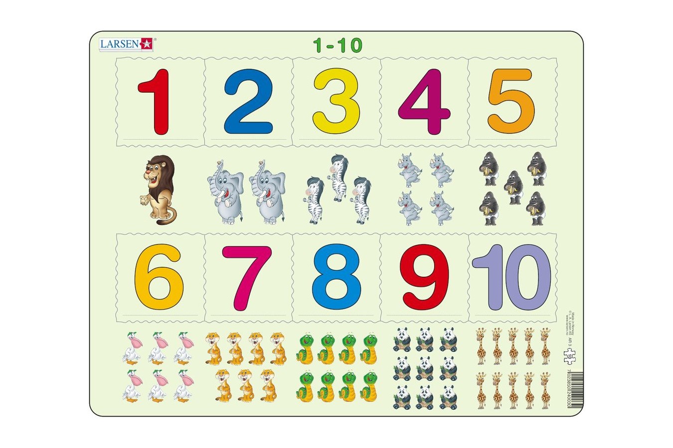 Puzzle Larsen - 1 to 10, 10 piese (48377)