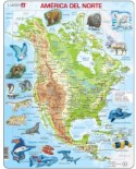 Puzzle Larsen - America del Norte, 66 piese (63259)
