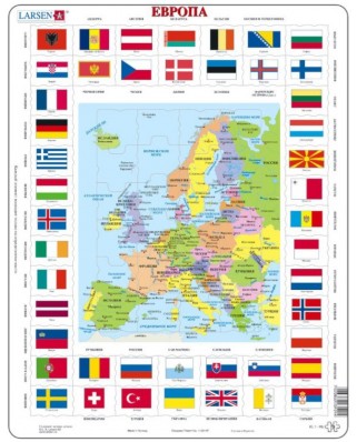 Puzzle Larsen - Europe (in Russian), 70 piese (59517)