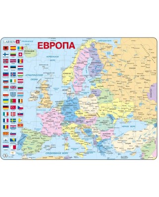 Puzzle Larsen - Europe (in Russian), 70 piese (63292)