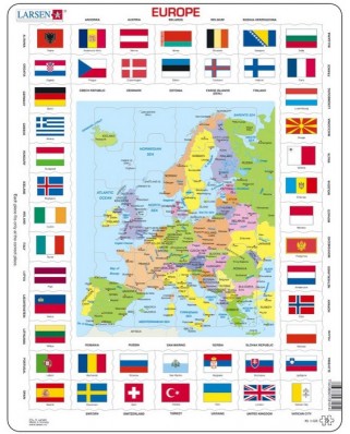 Puzzle Larsen - Europe Map (francais), 70 piese (48202)