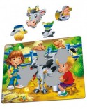 Puzzle Larsen - Farm Kids with Cow, 18 piese (50877)