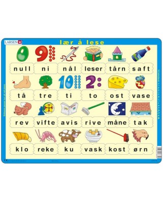 Puzzle Larsen - Learn to read (lower cases) - Norwegian, 24 piese (48682)