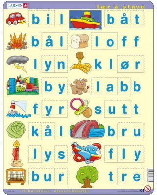 Puzzle Larsen - Learn to spell Norwegian, 23 piese (48689)