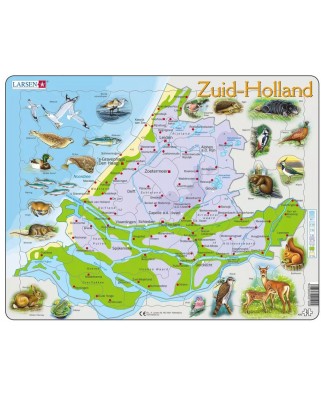Puzzle Larsen - Map of the Netherlands (in Dutch), 62 piese (63311)